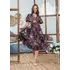 Женское модное летнее платье Мия Marca Moderna бордовое с цветочным принтом