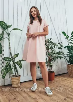 Женское летнее платье спортивного фасона Marca Moderna светло-розовый