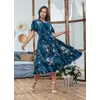 Женское модное летнее платье Мия Marca Moderna синее с цветочным принтом
