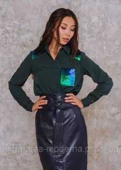 ТМ Marca Moderna Рубашка Элла цвет темно-зеленый