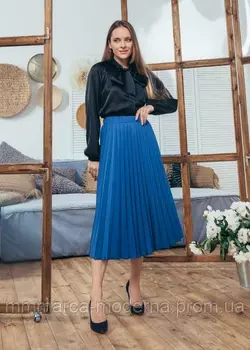 Женская юбка плиссированная Солье Marca Moderna синяя