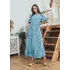 Женское летнее платье Мира Marca Moderna голубое с цветочным принтом