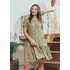 Женское повседневное летнее платье Селин Marca Moderna оливковое с цветочным принтом